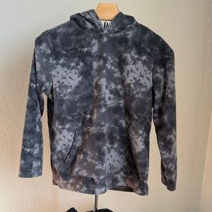 Boy’s Fleece Gray Tie-Dye Hoodie